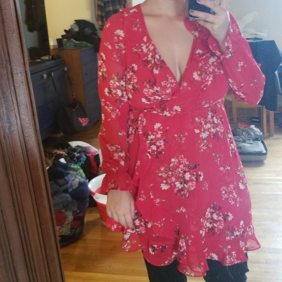 Romantic Ruby Ruffle Dress ❣ - Picture 5 of 5